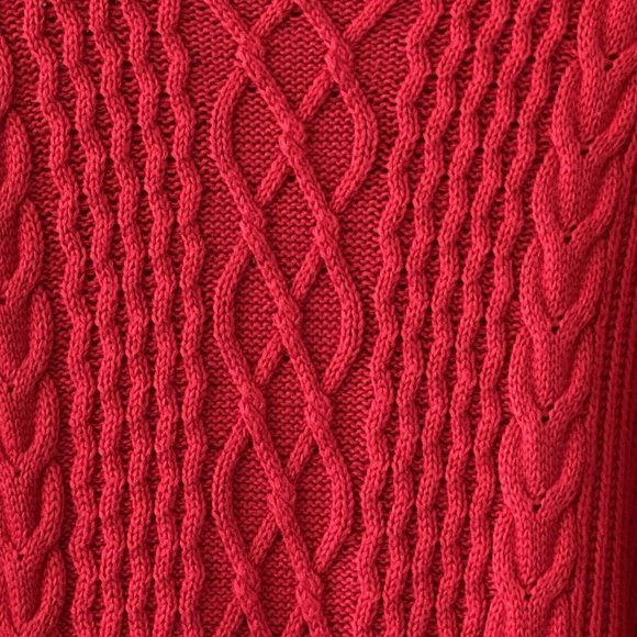 Tommy Hilfiger Womens Cable-Knit Pullover Sweater Scarlet Size XL - Picture 6 of 12